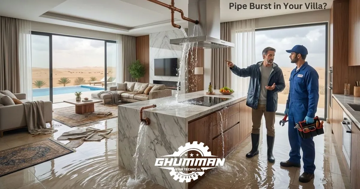 Burst Pipe in Villa? Safety Guide & Real Water Damage Case