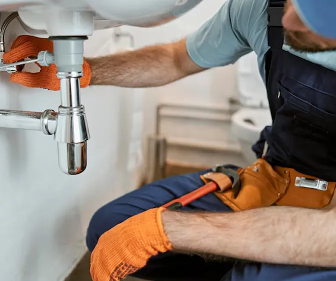 Technician providing expert air conditioner service Dubai
